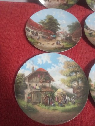 Lote 6 Platos Decorativos Porcelana