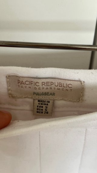 Falda tablas blanca Pull&Bear Talla S