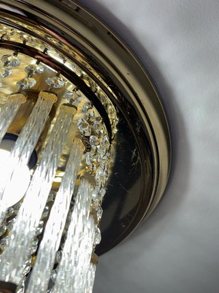 Lámpara de techo de cristales
