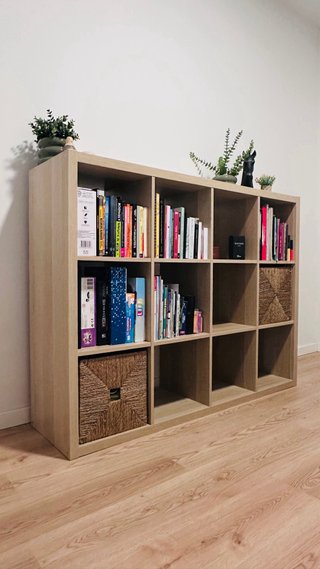 Estantería modular efecto roble