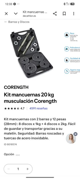 Juego de Pesas con Estuche