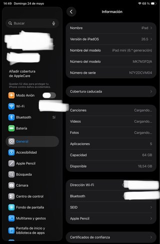 iPad mini 6 64GB wifi +Apple Pencil2 + funda