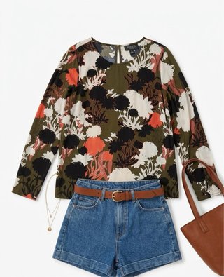 Blusa M soaked luxury floral verde