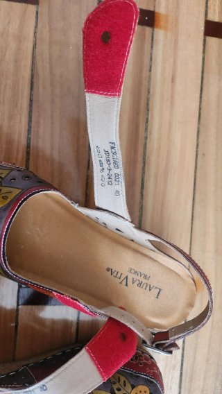 Sandalias Laura Vita Piel Estampadas Flores