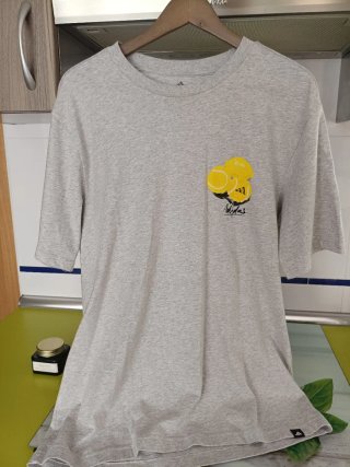 Camiseta Adidas Gris Hombre