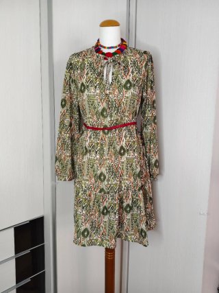 Vestido estampado fluido talla S