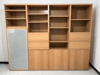 Armario modular madera y cristal