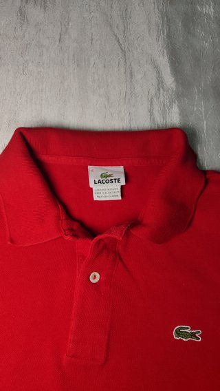 Polo Lacoste Rojo Cherry Talla XL Vintage Premium