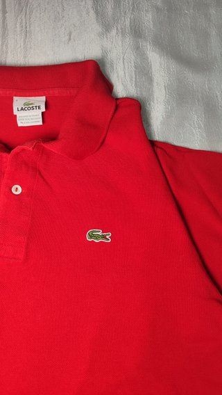 Polo Lacoste Rojo Cherry Talla XL Vintage Premium