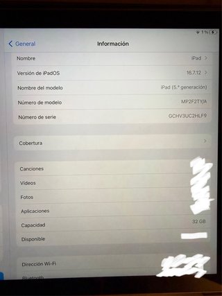 iPad 5ª Gen 32GB muy buen estado