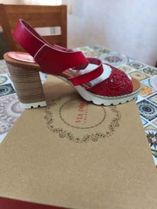 Sandalias de Zíngara rojas Talla 38