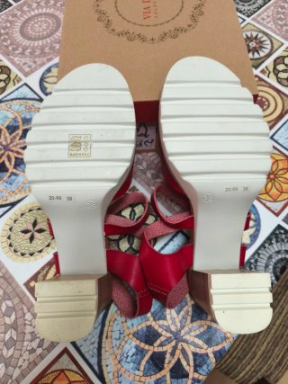 Sandalias de Zíngara rojas Talla 38