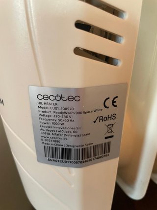 Cecotec ReadyWarm 900 Space White