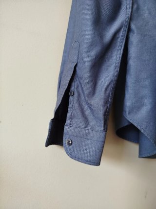Camisa Zara Slim Fit Azul Talla XL