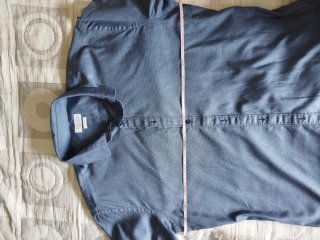 Camisa Zara Slim Fit Azul Talla XL