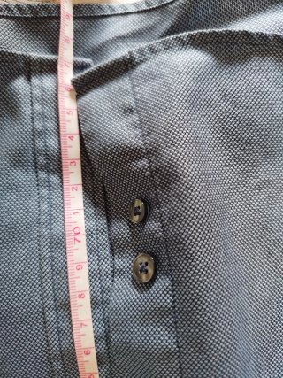 Camisa Zara Slim Fit Azul Talla XL