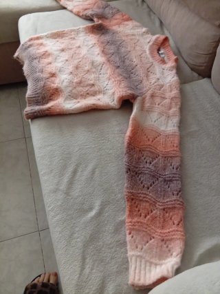 Jersey de invierno rosa y morado