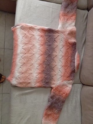 Jersey de invierno rosa y morado