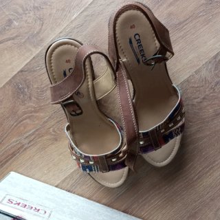 Cuñas Creeks Mujer Talla 40 Marrón Multicolor