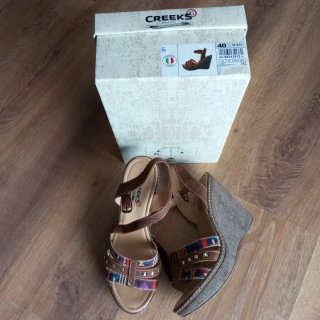 Cuñas Creeks Mujer Talla 40 Marrón Multicolor