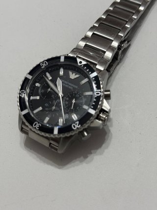 Orologio Emporio Armani Uomo Nero Argento