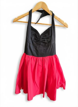 Vestido Pin Up Vintage Negro y Rojo