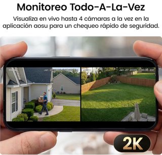 Aosu Cámara Vigilancia 2K Solar Kit Doble