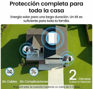 Aosu Cámara Vigilancia 2K Solar Kit Doble