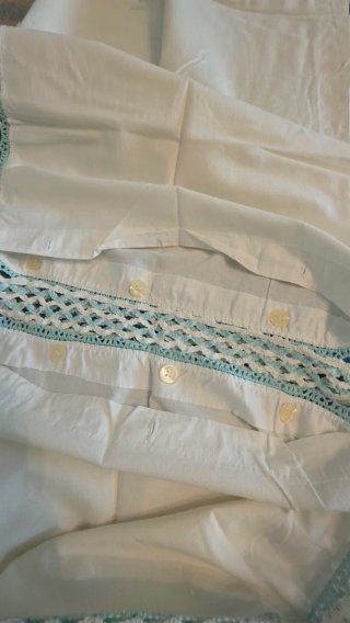 Completo Lenzuola Vintage Ricamo Uncinetto