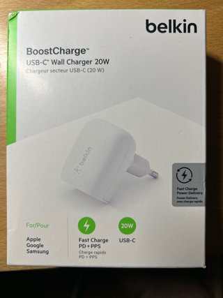 Cargador Belkin BoostCharge USB-C 20W