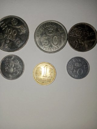 15 Monedas Pesetas década 80 incluso Mundial 82 .