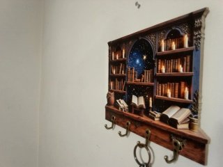 Decorazione da parete libreria con stelle