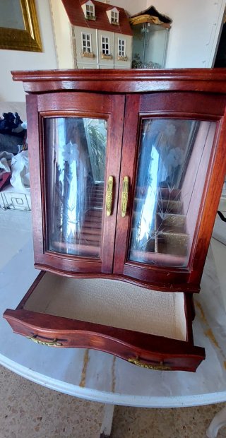 Joyero antiguo música cajón divisiones