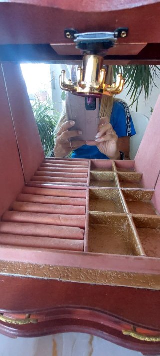 Joyero antiguo música cajón divisiones