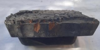 Antico stampo per tessuti in legno anni 40
