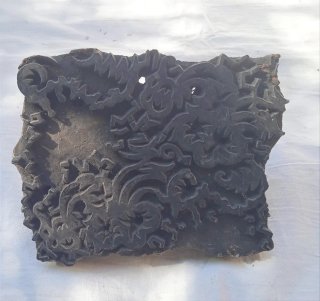 Antico stampo per tessuti in legno anni 40