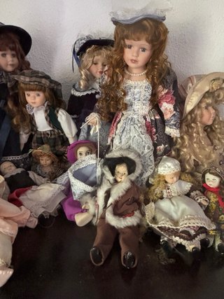 Lote de muñecas de porcelana antiguas