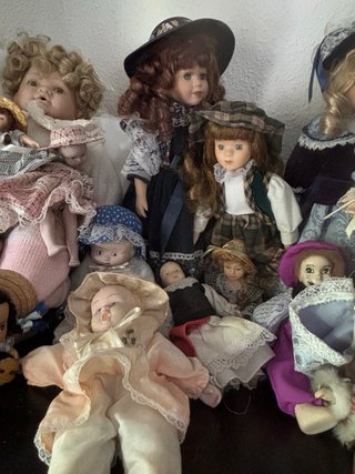 Lote de muñecas de porcelana antiguas
