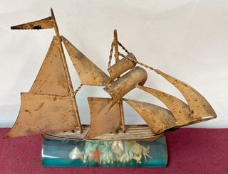 Barco Velero Decorativo Resina