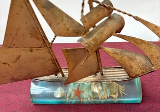 Barco Velero Decorativo Resina