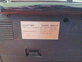 Radio Cassette Venturer Negro Doble Deck