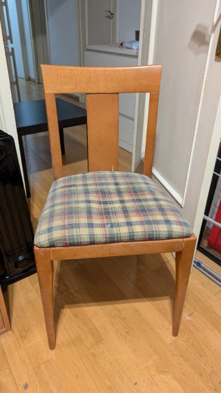 5 Sillas de Comedor Madera Tapizadas