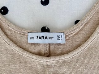 Peto de punto ancho de Zara color Beige Talla S