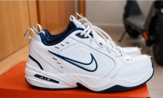 Nike Air Monarch IV Blancas y Azules