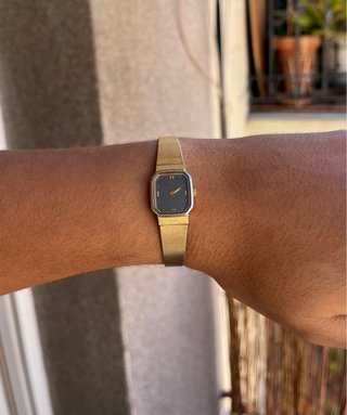 Reloj Seiko Vintage Octagonal Mujer Dorado