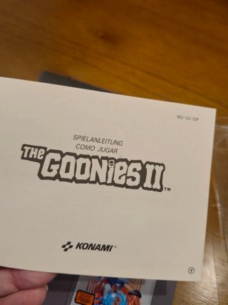 The Goonies II Nintendo NES Caja e Instrucciones