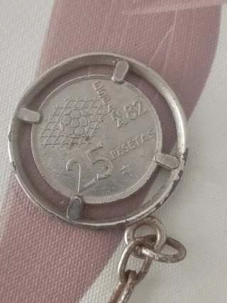 Llavero Moneda Antigua Rey de España, mundial 82.