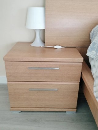 Estructura Cama Matrimonio  Madera y Metal.