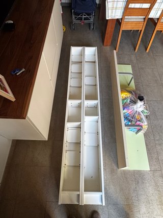 Dos Estanterías GNEDBY IKEA blanca 202 cm