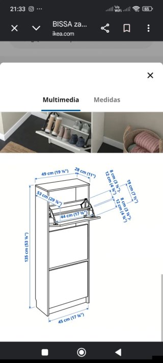Zapatero Blanco Ikea Gran Capacidad